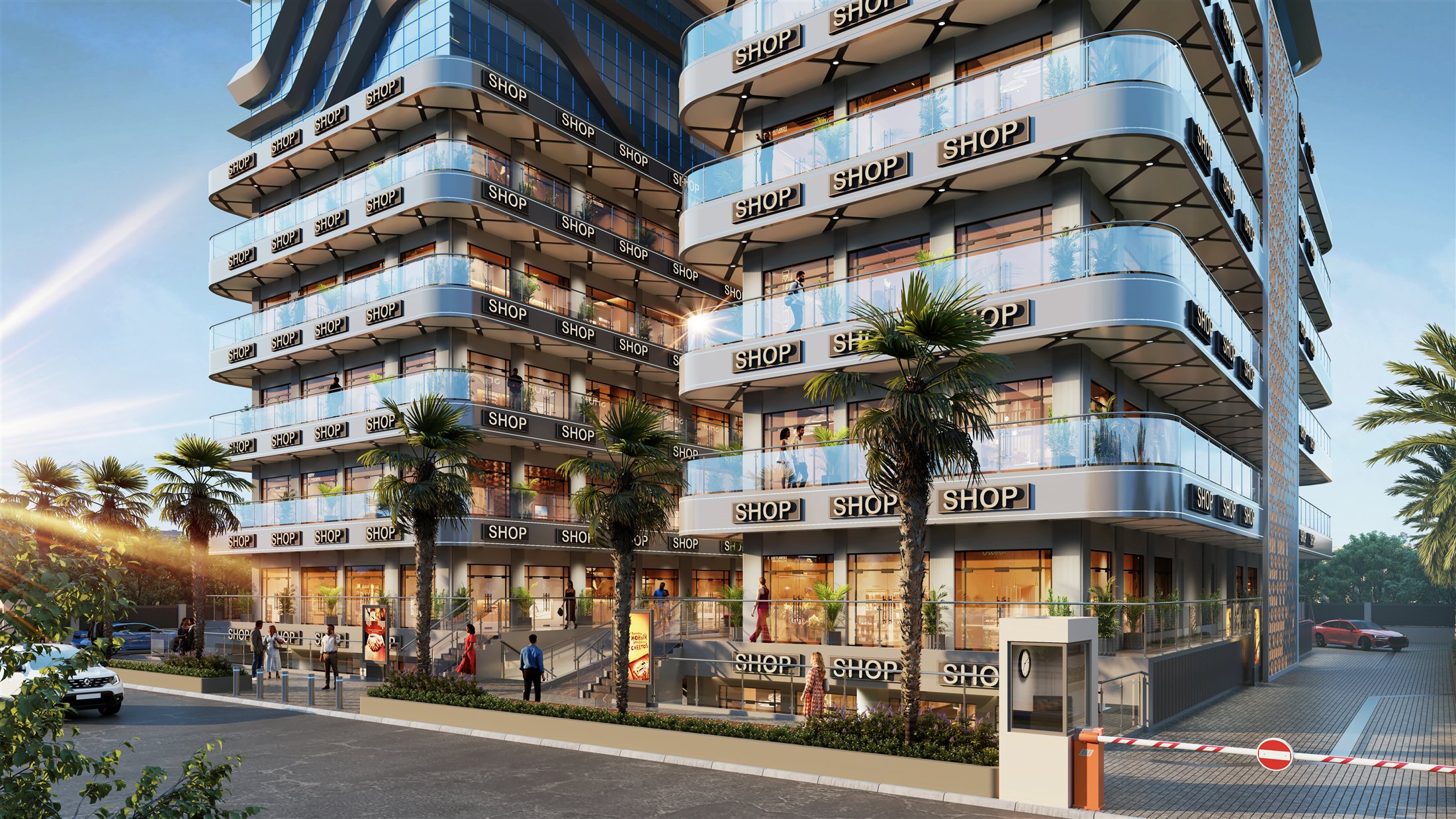 Artistic impression of the Delta Square commercial frontage